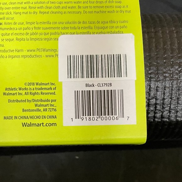 Athletic Works Other Athletic Works Yoga Mat Steel Gray 68 X 24 X